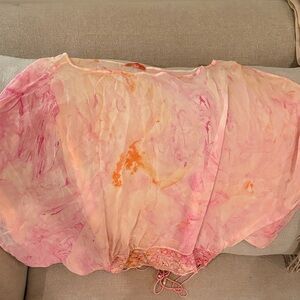 Richele jones Pink and Orange Tie-Dye silk Blouse